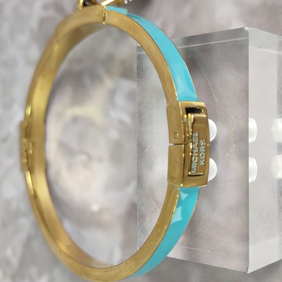 Michael Kors Enamel Bracelet w/Crystal Studded Padlock - Picture 6 of 8